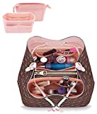 LEXSION Organizer,Bag Organizer,Insert purse organizer with 2 packs in one set fit LV NeoNoe Noé Series perfectly Pink