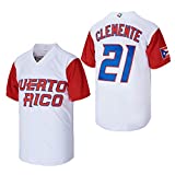 Men's #21 Roberto Clemente Puerto Rico World Game Classic Baseball Jersey Stitched Size XXL