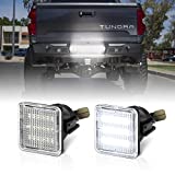 LED License Plate Light Assembly Lamp Replacement Compatible with Tundra 2014-2021, Tacoma 2016-2021 Pickup Truck, 6500K White