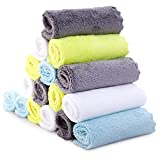 Ultra-Soft Baby Washcloths, 16 Pack - 9" by 9", Gentle on Sensitive Skin for Face and Body, Plush, Super Absorbent Wash Clothes for Girls and Boys