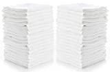 Simpli-Magic Cotton Washcloths White, 40 Pack, Size: 12”x12”