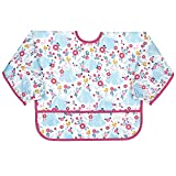 Bumkins Sleeved Bib Baby Bib, Toddler Bib, Smock, Waterproof Fabric, Fits Ages 6-24 Months – Disney Cinderella