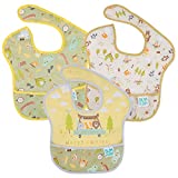 Bumkins SuperBib, Baby Bib, Waterproof, Washable Fabric, Fits Babies and Toddlers 6-24 Months - Happy Campers (3-Pack)