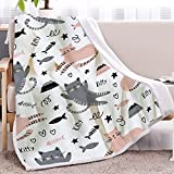 SOULZZZ Kitten Cat Blanket Super Soft Thick Kitty Cat Blankets for Kids and Women 220GSM Sherpa Naughty Grey Cat Throws Blanket 60x80 Cat Blanket