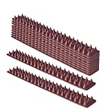 Defender Spikes, Wall Spikes, Upgraded Cat and Bird Fence Spikes, Plastic Deterrent Anti Theft Climb Strips to Keep Roosting Pigeons Racoons Squirrel & More [17FT]