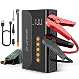 Jump Starter with Air Compressor,1000A 10400mAh Battery Jump Starter(up to 6L Gas or 3L Diesel Engines) 150PSI Tire Inflator,12V Car Jump Starter Battery Booster with Fast Battery Charger 3.0