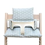 Blausberg Baby - Coated Cushion Set for Tripp Trapp High Chair of Stokke - Happy Star Green