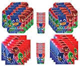 Amscan PJ Masks Birthday Party Supplies Bundle Pack for 16 Guests, Multi-colored, One Size