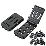 YCYU 2-Pack Tactical Belt Clip Outdoor Camping Knife Blade Lock with Screws, Universal Utility EDC Belt Clip Holsters Mag Pouches Sheath Tools with Hardware (Black)