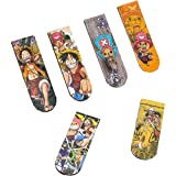 6 Pcs Magnetic Bookmark for One Piece,Book Clip Cartoon Anime Cultural Creative Gift Creative