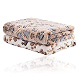 2 Pack iNNEXT Puppy Blanket for Pet Cushion Small Dog Cat Bed Soft Warm Sleep Mat, Pet Dog Cat Puppy Kitten Soft Blanket Doggy Warm Bed Mat Paw Print