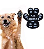 Aqumax Dog Anti Slip Paw Grips Traction Pads,Paw Protection with Stronger Adhesive, Non-Toxic,Multi-Use on Hardwood Floor or Injuries,12 sets-48 Pads XXL Black