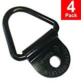 Heavy Duty Truck Bed Tie Down Anchors Rings Trailers Hook Cargo Bolt on V Ring Pickups Rail Accessories (4 Pack)