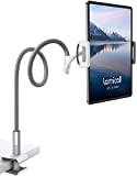 Gooseneck Tablet Holder, Lamicall Tablet Stand: Flexible Arm Clip Tablet Mount Compatible with iPad Mini Pro Air, Switch, Galaxy Tabs, More 4.7-10.5" Devices - Gray