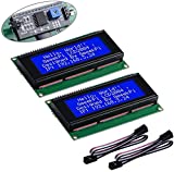 GeeekPi IIC I2C TWI Serial LCD 2004 20x4 Display Module with I2C Interface Adapter Blue Backlight for Raspberry Pi Arduino STM32 DIY Maker Project BPI Tinker Board Electrical IoT Internet of Things