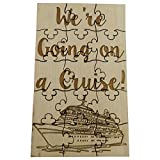 We're Going On A Cruise - 15 Piece Basswood Jigsaw Puzzle, 6" x 3.5" Surprise Vacation Reveal
