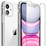 FlexGear [Full Protection] Case for iPhone 11 and 2 Glass Screen Protectors - Crystal Clear