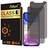 Ailun Privacy Screen Protector Compatible for iPhone 11/iPhone XR 6.1Inch 2 Pack Japanese Glass Anti Spy Private Case Friendly, Tempered Glass [Black]