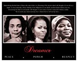 Dreamer (Trio): Peace, Power, Respect Art Print Poster (Overall Size: 10x8) (Image Size: 9.5x7.5) King Obama Shabazz