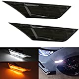 Civic LED Side Marker Lights For 2016-2020 Honda Civic Sedan Coupe Hatchback Smoked Lens Sidemarker Amber LED Turn Signal /White LED Running/Position/Parking Lights OEM#H02551127N