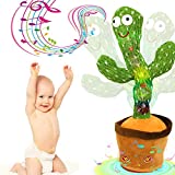 Dancing Cactus Toys, Talking Cactus Toy, Baby Toys for Boys and Girls, Cactus Repeats and Record What You say, Colorful Glowing Mimicking Cactus with 120 Hit English Songs, for Kids