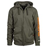 Timberland PRO Men's Honcho Sport Full-Zip Hooded Sweatshirt, Burnt Olive, 2X Large