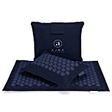 Acupressure Mat and Pillow Set - Ideal for Back Pain Relief and Neck Pain Relief - Advanced Stress Reliever - Muscle Relaxant - Free Tote Bag - Eco Lite (Ocean Blue)