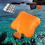 SH Unisex Anti-Drowning Bracelet Swimming Safety Device Lifesaving Rescue Waistband for Adults and Children Bracelet (Black-Orange)