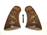 Fleur Dis Le Walnut Uberti Schofield Grips Checkered Engraved Textured