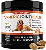 PetHonesty Turmeric Joint Health for Dogs - Hip & Joint Supplement Soft Chews with Turmeric, BioPerine, Fish Oil & Coconut to Support Joint Health, Ease Stiffness - Promotes Digestive & Immune Health
