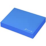 ProsourceFit Exercise Balance Pad, Non-Slip Cushioned Foam Mat & Knee Pad for Fitness and Stability Training, Yoga, Physical Therapy 15.5" x 13”, Blue