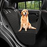 Dog Back Seat Cover Protector Waterproof Scratchproof Nonslip Hammock for Dogs Backseat Protection Against Dirt and Pet Fur Durable Pets Seat Covers for Cars & SUVs (Black)