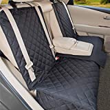 YesYees Waterproof Dog Car Seat Covers Pet Seat Cover Nonslip Bench Seat Cover Compatible for Middle Seat Belt and Armrest Fits Most Cars, Trucks and SUVs(Black)