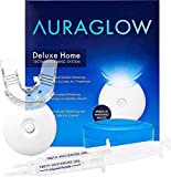 Auraglow Teeth Whitening Kit with LED Light, 35% Carbamide Peroxide Gel, 20+ Whitening Treatments, (2) 5mL Whitening Gel Syringes