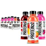 Protein2o 15g Whey Protein Isolate Infused Water, Ready To Drink, Gluten Free, Lactose Free, No Artificial Sweeteners, Flavor Fusion Variety Pack, 16.9 oz Bottle (Pack of 12)