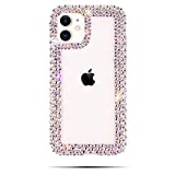 BONITEC Jesiya for iPhone 11 Case 3D Glitter Sparkle Bling Case Luxury Shiny Crystal Rhinestone Diamond Bumper Clear Protective Case Cover Clear for Women