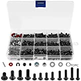 500Pcs RC Screw Kit RC Repair Tool Assortment Set Universal Screws Hardware Fasteners Set RC Spare Parts & Repair Accessories Set for 1/8 1/10 1/12 1/16 Scale RC Cars Truck Crawler DIY Parts