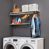 Arrange A Space Heavy Duty Organizer with 60" Top and 32" Lower Kit. Laundry Storage, White