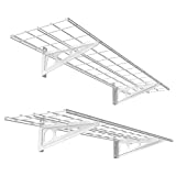 FLEXIMOUNTS 2-Pack 1x4ft 12-inch-by-48-inch Wall Shelf Garage Storage Rack Wall Mounted Floating Shelves, White