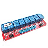 HiLetgo 12V 8 Channel Relay Module with OPTO-Isolated High and Low Level Trigger 8 Ways Relay Switch Module for Arduino