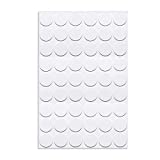 uxcell Screw Hole Covers Stickers Textured Plastic Self Adhesive Stickers for Wood Furniture Cabinet Shelve Plate 21mm Dia 54pcs in 1Sheet White