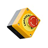 LibertyAC660V 10A Plastic Shell Red Sign Emergency Stop Mushroom Push Button Switch