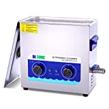 DK SONIC Ultrasonic Cleaner with Heater and Basket for Denture, Coins, Small Metal Parts, Record, Circuit Board, Daily Necessaries, Lab Tools,etc (6L, 110V)