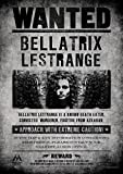 Harry Potter - Bellatrix Lestrange - Wanted Wizard - Mug Shot - Death Eater - Durable 17” x 24" MightyPrint Wall Art – NOT Made of Paper – Officially Licensed Collectible