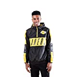 Ultra Game NBA Los Angeles Lakers Mens Quarter Zip Pullover Hoodie Windbreaker Jacket, Black, M