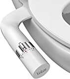 Veken Ultra-Slim Bidet, Non-Electric Dual Nozzle (Posterior/Feminine Wash) Fresh Water Sprayer Bidet for Toilet, Adjustable Water Pressure Bidet Seat Attachment with Brass Inlet
