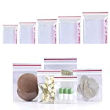 680 Pack 3 Mil Poly Zipper Bags,5 Different Size Small Craft Plastic Bags,Clear Reusable Ziplock Bags Storage for Bead,Jewelry,Candy