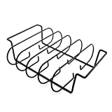 PUXING Rib Racks for Smoker, Smoker Accessories Holds 4 Ribs for Grilling Barbecuing and Smoking, BBQ Rib Rack for Gas Smoker or Charcoal Grill