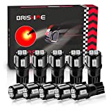 BRISHINE 194 LED Bulbs Extremely Bright Brilliant Red 5630 Chipsets 168 2825 175 T10 W5W LED Replacement Bulbs for Interior Map Dome Courtesy Door License Plate Lights(Pack of 10)