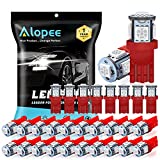 ALOPEE 30-Pack 194 LED Bulb Red, Wedge T10 LED Bulb 5SMD 5050 Chips, 168 LED Bulb, 921 2825 LED Bulb W5W 158 501 LED Lights for Car Interior Dome Map Door Light License Plate Light DC 12V